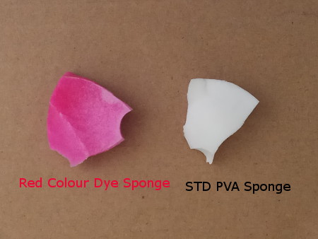 Red Colour Dye PVA Sponge