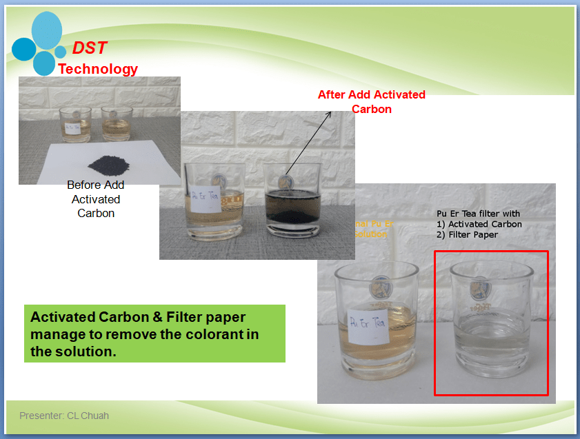 Remove Colorant in solution