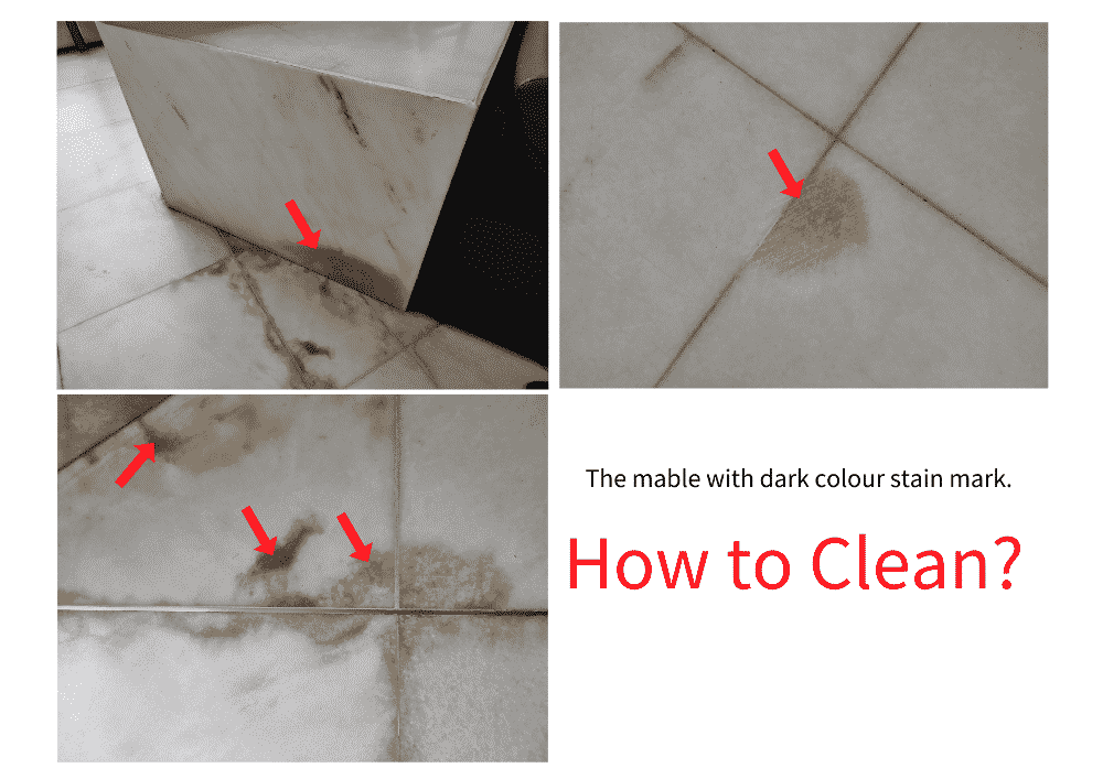 Contaminant Mark on Marble Surface